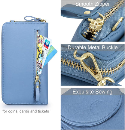 Small Crossbody Bags for Women Phone Purse RFID Blocking Wallet | Card Slots, Vegan Leather, Anti-theft, Multi Pockets, Detachable Adjustable Strap, Travel Eveyday Outing