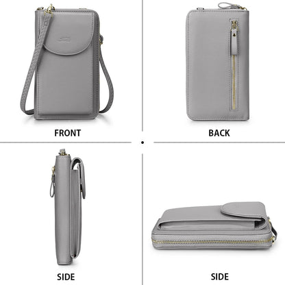 Small Crossbody Bags for Women Phone Purse RFID Blocking Wallet | Card Slots, Vegan Leather, Anti-theft, Multi Pockets, Detachable Adjustable Strap, Travel Eveyday Outing