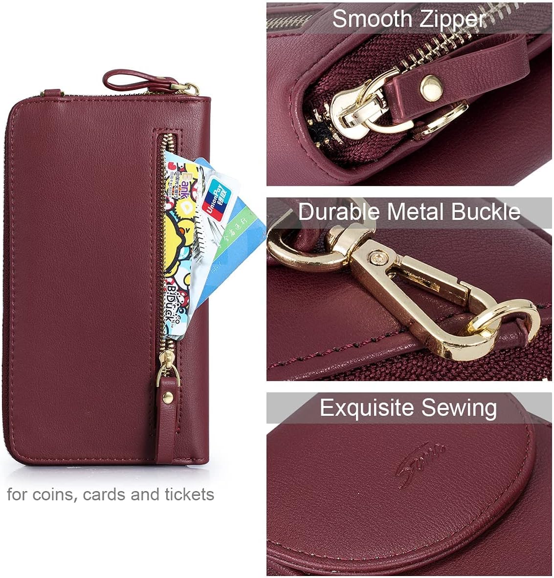 Small Crossbody Bags for Women Phone Purse RFID Blocking Wallet | Card Slots, Vegan Leather, Anti-theft, Multi Pockets, Detachable Adjustable Strap, Travel Eveyday Outing