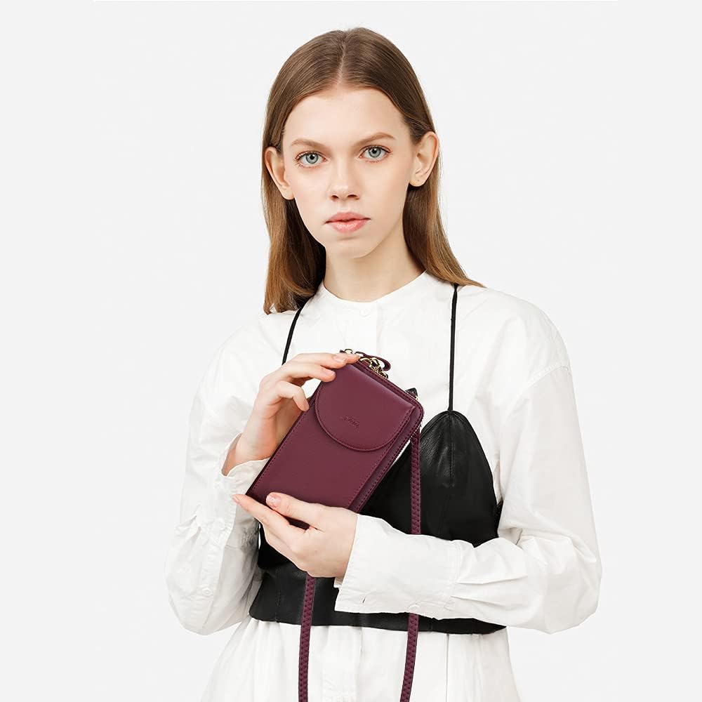 Small Crossbody Bags for Women Phone Purse RFID Blocking Wallet | Card Slots, Vegan Leather, Anti-theft, Multi Pockets, Detachable Adjustable Strap, Travel Eveyday Outing