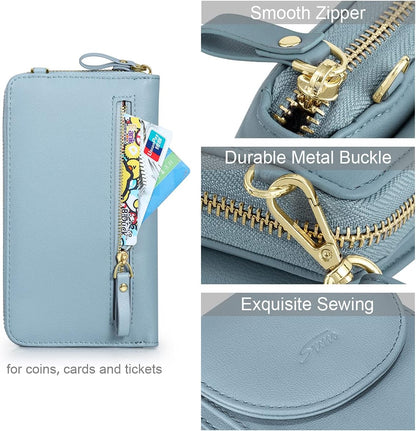 Small Crossbody Bags for Women Phone Purse RFID Blocking Wallet | Card Slots, Vegan Leather, Anti-theft, Multi Pockets, Detachable Adjustable Strap, Travel Eveyday Outing