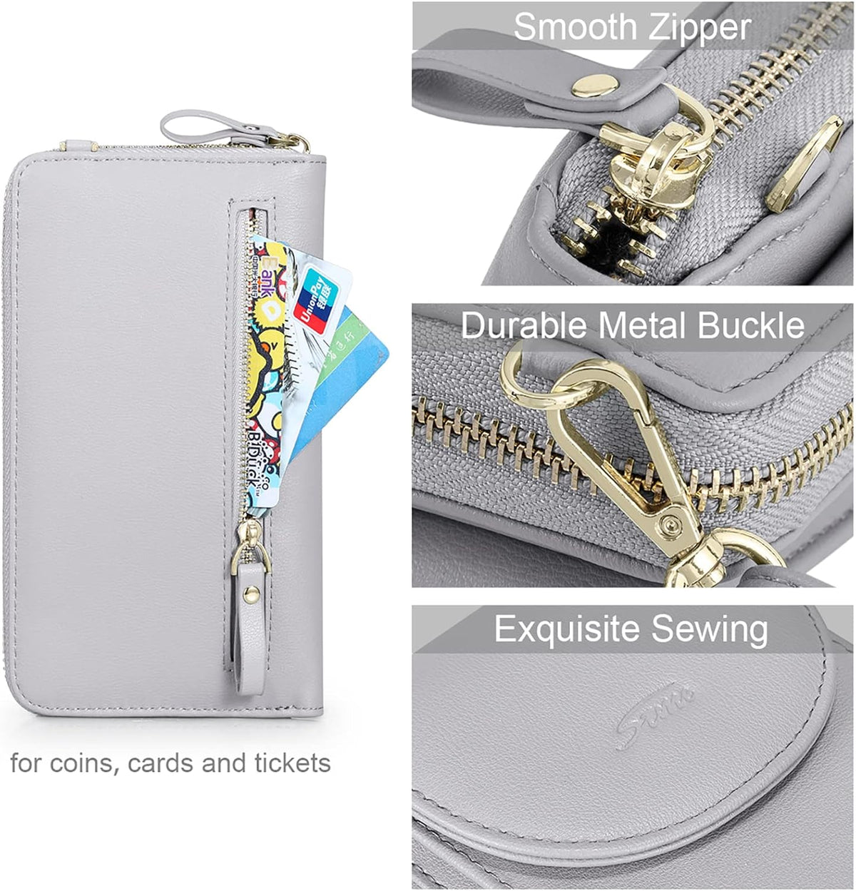 Small Crossbody Bags for Women Phone Purse RFID Blocking Wallet | Card Slots, Vegan Leather, Anti-theft, Multi Pockets, Detachable Adjustable Strap, Travel Eveyday Outing