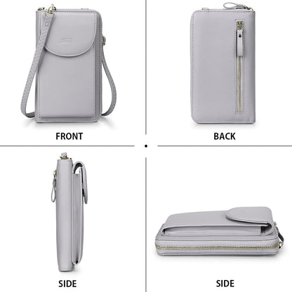 Small Crossbody Bags for Women Phone Purse RFID Blocking Wallet | Card Slots, Vegan Leather, Anti-theft, Multi Pockets, Detachable Adjustable Strap, Travel Eveyday Outing