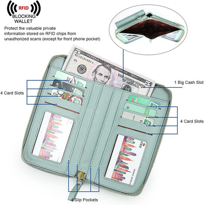Small Crossbody Bags for Women Phone Purse RFID Blocking Wallet | Card Slots, Vegan Leather, Anti-theft, Multi Pockets, Detachable Adjustable Strap, Travel Eveyday Outing