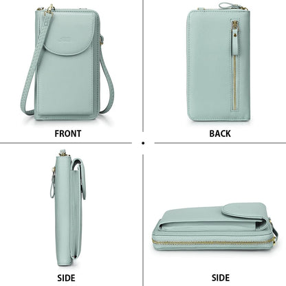 Small Crossbody Bags for Women Phone Purse RFID Blocking Wallet | Card Slots, Vegan Leather, Anti-theft, Multi Pockets, Detachable Adjustable Strap, Travel Eveyday Outing