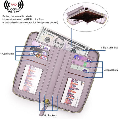 Small Crossbody Bags for Women Phone Purse RFID Blocking Wallet | Card Slots, Vegan Leather, Anti-theft, Multi Pockets, Detachable Adjustable Strap, Travel Eveyday Outing