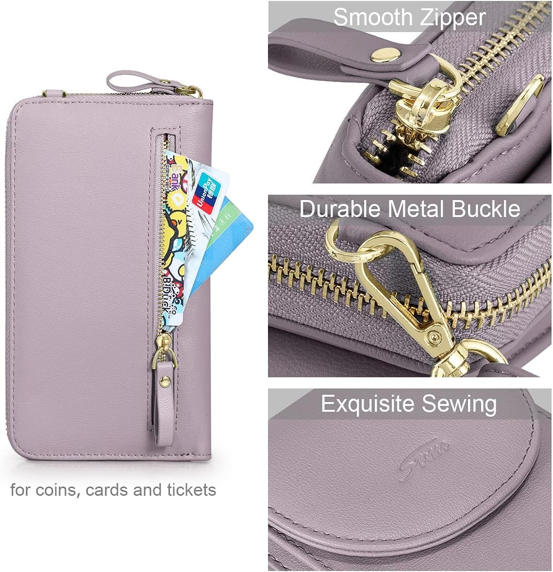 Small Crossbody Bags for Women Phone Purse RFID Blocking Wallet | Card Slots, Vegan Leather, Anti-theft, Multi Pockets, Detachable Adjustable Strap, Travel Eveyday Outing
