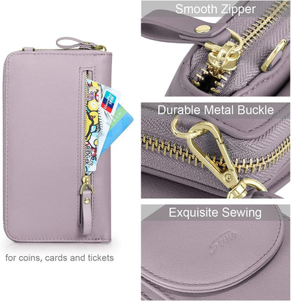 Small Crossbody Bags for Women Phone Purse RFID Blocking Wallet | Card Slots, Vegan Leather, Anti-theft, Multi Pockets, Detachable Adjustable Strap, Travel Eveyday Outing