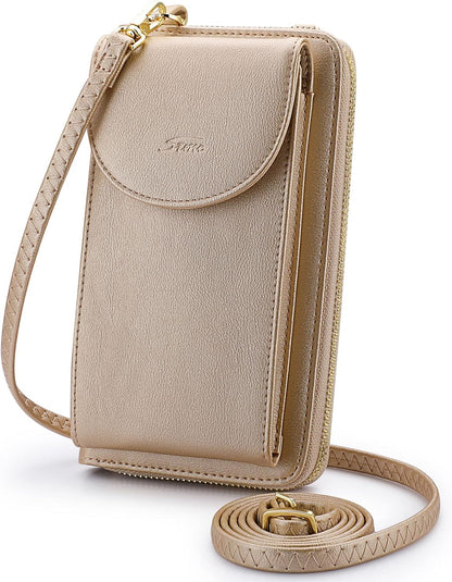 Small Crossbody Bags for Women Phone Purse RFID Blocking Wallet | Card Slots, Vegan Leather, Anti-theft, Multi Pockets, Detachable Adjustable Strap, Travel Eveyday Outing
