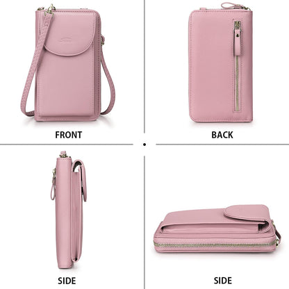 Small Crossbody Bags for Women Phone Purse RFID Blocking Wallet | Card Slots, Vegan Leather, Anti-theft, Multi Pockets, Detachable Adjustable Strap, Travel Eveyday Outing