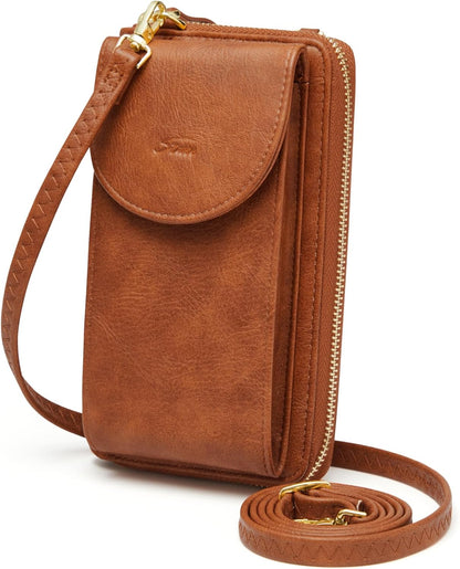 Small Crossbody Bags for Women Phone Purse RFID Blocking Wallet | Card Slots, Vegan Leather, Anti-theft, Multi Pockets, Detachable Adjustable Strap, Travel Eveyday Outing