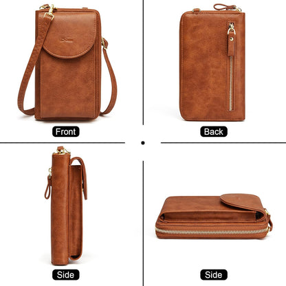 Small Crossbody Bags for Women Phone Purse RFID Blocking Wallet | Card Slots, Vegan Leather, Anti-theft, Multi Pockets, Detachable Adjustable Strap, Travel Eveyday Outing