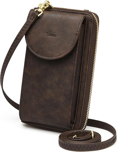 Small Crossbody Bags for Women Phone Purse RFID Blocking Wallet | Card Slots, Vegan Leather, Anti-theft, Multi Pockets, Detachable Adjustable Strap, Travel Eveyday Outing