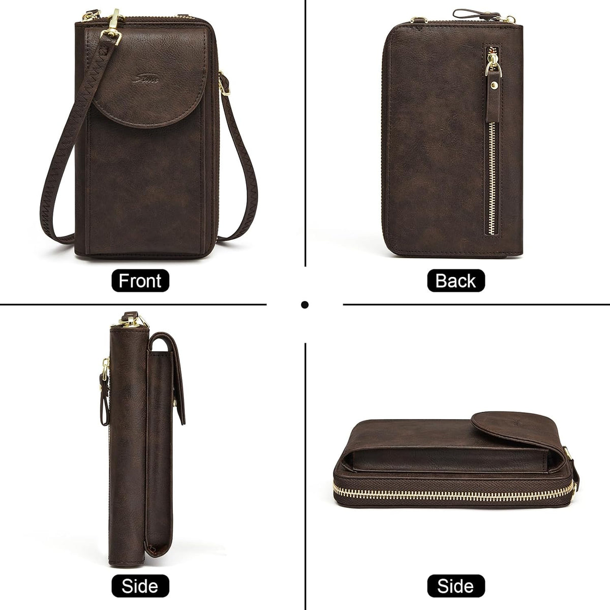 Small Crossbody Bags for Women Phone Purse RFID Blocking Wallet | Card Slots, Vegan Leather, Anti-theft, Multi Pockets, Detachable Adjustable Strap, Travel Eveyday Outing