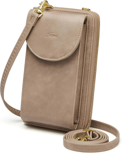 Small Crossbody Bags for Women Phone Purse RFID Blocking Wallet | Card Slots, Vegan Leather, Anti-theft, Multi Pockets, Detachable Adjustable Strap, Travel Eveyday Outing