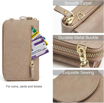 Small Crossbody Bags for Women Phone Purse RFID Blocking Wallet | Card Slots, Vegan Leather, Anti-theft, Multi Pockets, Detachable Adjustable Strap, Travel Eveyday Outing