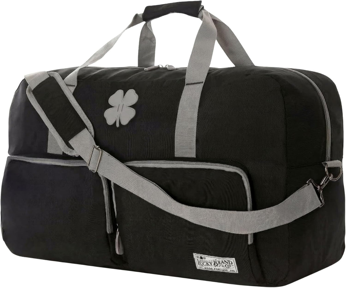 Lucky Travel Duffel Bags 65L, Gym Bag, Travel Bag & Large Duffle Bag for Men, Foldable Overnight Weekender Bags for Women & Men with Adjustable Shoulder Strap, Charcoal