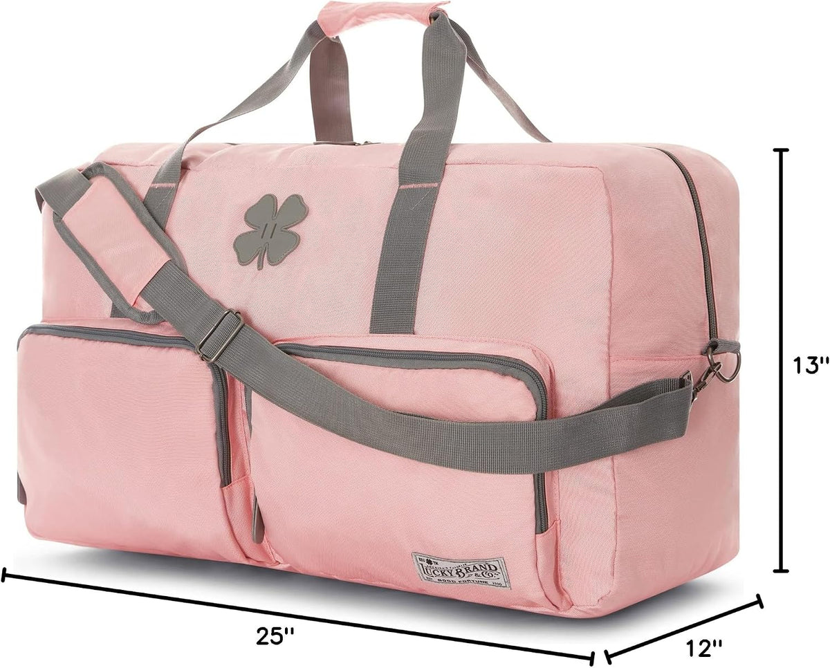 Lucky Travel Duffel Bags 65L, Gym Bag, Travel Bag & Large Duffle Bag for Men, Foldable Overnight Weekender Bags for Women & Men with Adjustable Shoulder Strap, Charcoal
