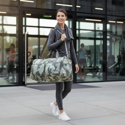 Lucky Travel Duffel Bags 65L, Gym Bag, Travel Bag & Large Duffle Bag for Men, Foldable Overnight Weekender Bags for Women & Men with Adjustable Shoulder Strap, Charcoal