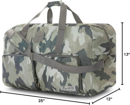 Lucky Travel Duffel Bags 65L, Gym Bag, Travel Bag & Large Duffle Bag for Men, Foldable Overnight Weekender Bags for Women & Men with Adjustable Shoulder Strap, Charcoal