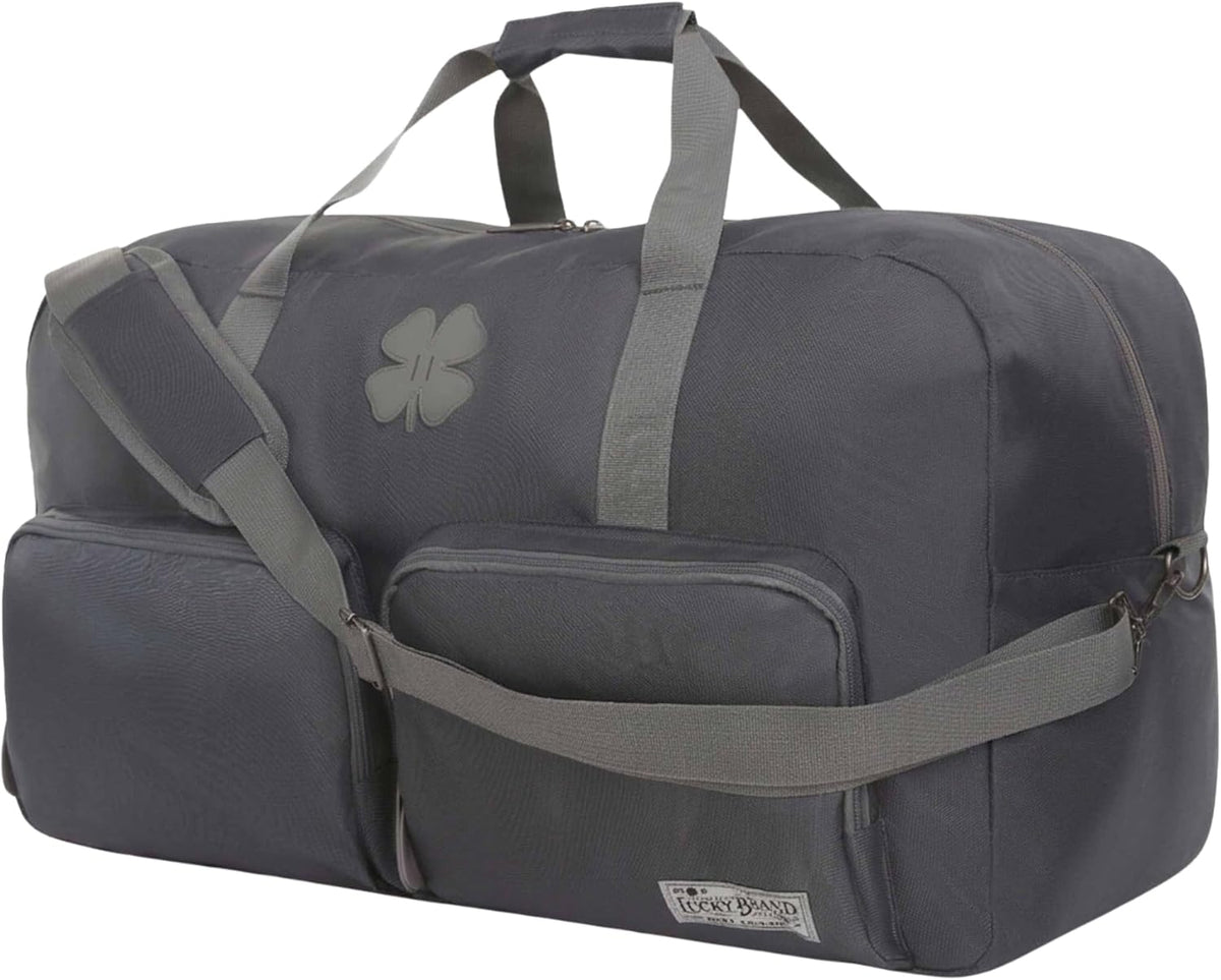 Lucky Travel Duffel Bags 65L, Gym Bag, Travel Bag & Large Duffle Bag for Men, Foldable Overnight Weekender Bags for Women & Men with Adjustable Shoulder Strap, Charcoal