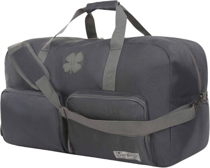 Lucky Travel Duffel Bags 65L, Gym Bag, Travel Bag & Large Duffle Bag for Men, Foldable Overnight Weekender Bags for Women & Men with Adjustable Shoulder Strap, Charcoal