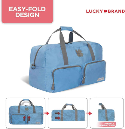 Lucky Travel Duffel Bags 65L, Gym Bag, Travel Bag & Large Duffle Bag for Men, Foldable Overnight Weekender Bags for Women & Men with Adjustable Shoulder Strap, Charcoal