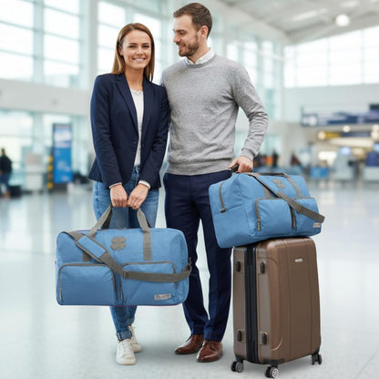 Lucky Travel Duffel Bags 65L, Gym Bag, Travel Bag & Large Duffle Bag for Men, Foldable Overnight Weekender Bags for Women & Men with Adjustable Shoulder Strap, Charcoal
