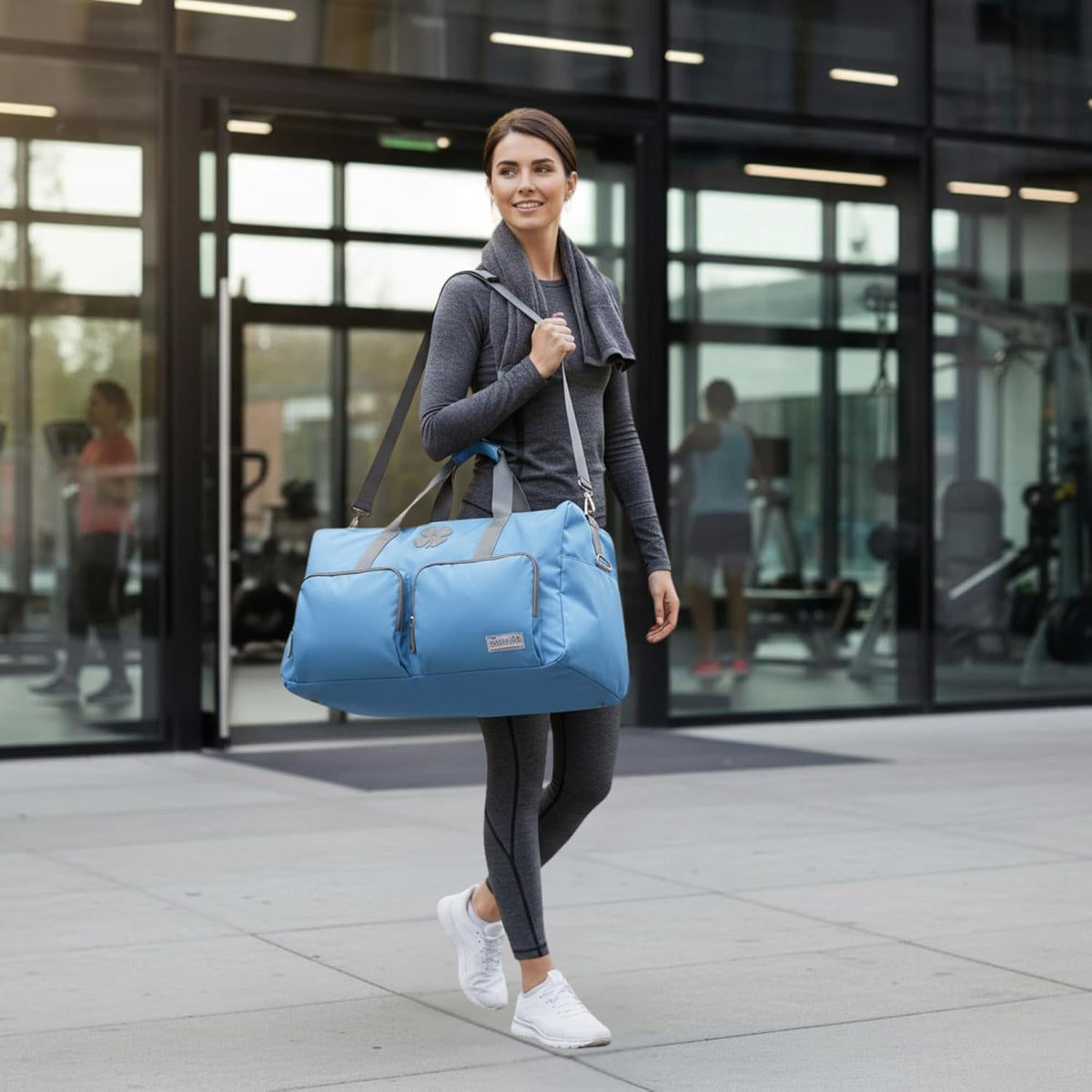 Lucky Travel Duffel Bags 65L, Gym Bag, Travel Bag & Large Duffle Bag for Men, Foldable Overnight Weekender Bags for Women & Men with Adjustable Shoulder Strap, Charcoal