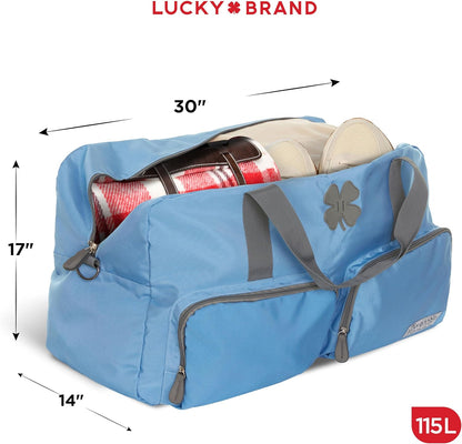 Lucky Travel Duffel Bags 65L, Gym Bag, Travel Bag & Large Duffle Bag for Men, Foldable Overnight Weekender Bags for Women & Men with Adjustable Shoulder Strap, Charcoal