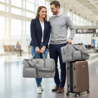 Lucky Travel Duffel Bags 65L, Gym Bag, Travel Bag & Large Duffle Bag for Men, Foldable Overnight Weekender Bags for Women & Men with Adjustable Shoulder Strap, Charcoal