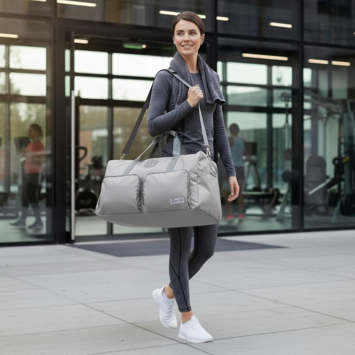 Lucky Travel Duffel Bags 65L, Gym Bag, Travel Bag & Large Duffle Bag for Men, Foldable Overnight Weekender Bags for Women & Men with Adjustable Shoulder Strap, Charcoal