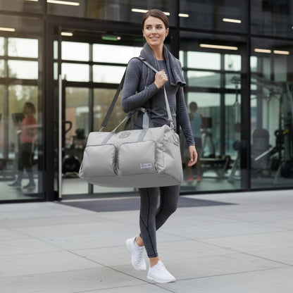 Lucky Travel Duffel Bags 65L, Gym Bag, Travel Bag & Large Duffle Bag for Men, Foldable Overnight Weekender Bags for Women & Men with Adjustable Shoulder Strap, Charcoal