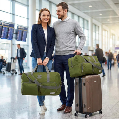 Lucky Travel Duffel Bags 65L, Gym Bag, Travel Bag & Large Duffle Bag for Men, Foldable Overnight Weekender Bags for Women & Men with Adjustable Shoulder Strap, Charcoal