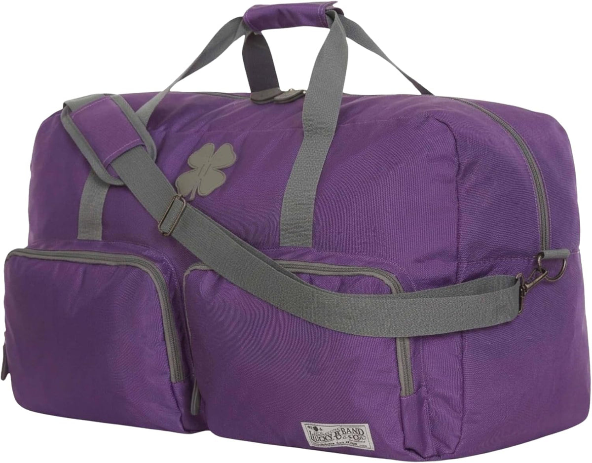 Lucky Travel Duffel Bags 65L, Gym Bag, Travel Bag & Large Duffle Bag for Men, Foldable Overnight Weekender Bags for Women & Men with Adjustable Shoulder Strap, Charcoal