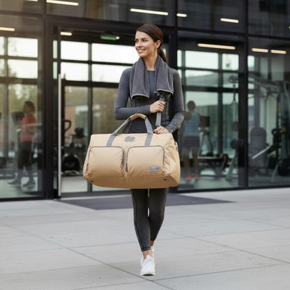Lucky Travel Duffel Bags 65L, Gym Bag, Travel Bag & Large Duffle Bag for Men, Foldable Overnight Weekender Bags for Women & Men with Adjustable Shoulder Strap, Charcoal