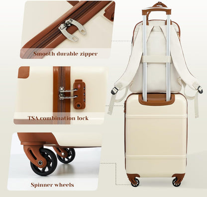 Luggage Set Suitcase Set Carry On Luggage PC Hardside Luggage TSA Lock Spinner Wheels Telescopic Handle