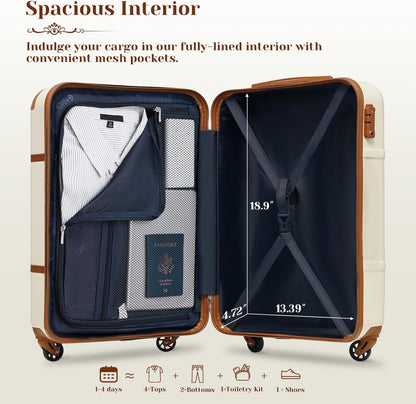 Luggage Set Suitcase Set Carry On Luggage PC Hardside Luggage TSA Lock Spinner Wheels Telescopic Handle