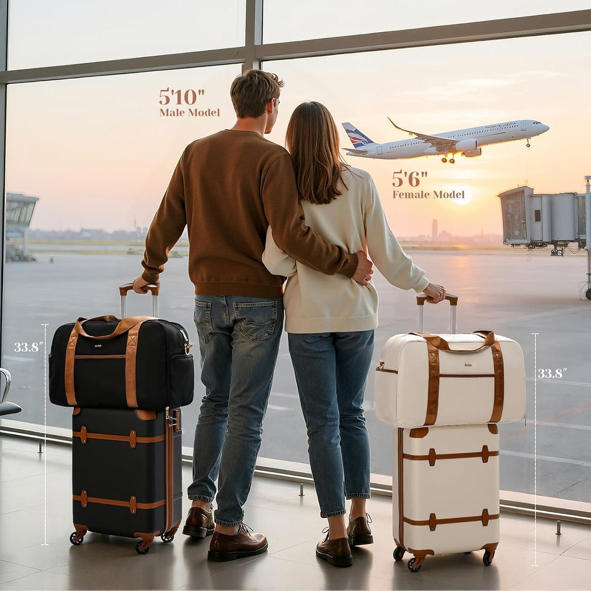 Luggage Set Suitcase Set Carry On Luggage PC Hardside Luggage TSA Lock Spinner Wheels Telescopic Handle