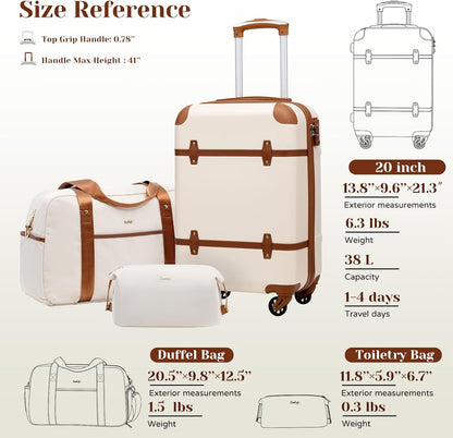 Luggage Set Suitcase Set Carry On Luggage PC Hardside Luggage TSA Lock Spinner Wheels Telescopic Handle