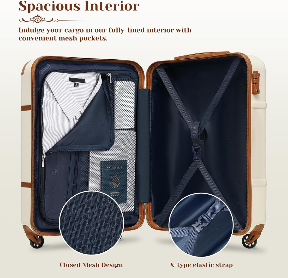 Luggage Set Suitcase Set Carry On Luggage PC Hardside Luggage TSA Lock Spinner Wheels Telescopic Handle