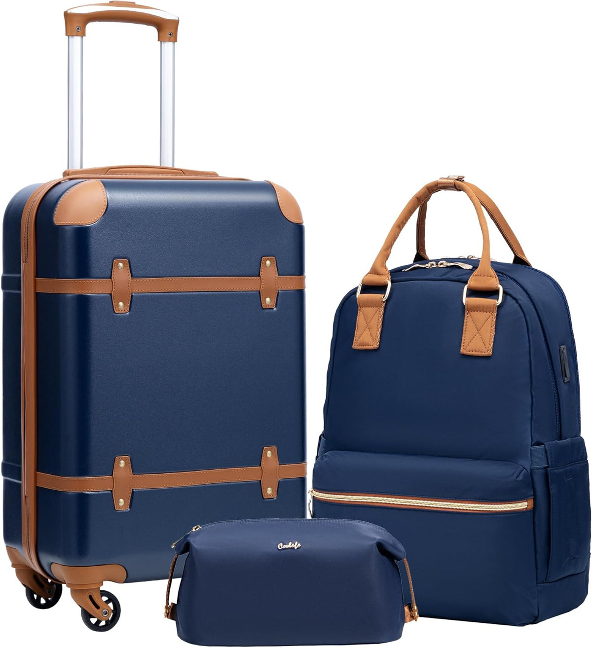 Luggage Set Suitcase Set Carry On Luggage PC Hardside Luggage TSA Lock Spinner Wheels Telescopic Handle