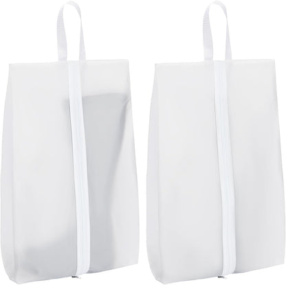Shoe Bags for Travel - 2 Pack Extra Large Transparent Shoe Organizer with Handle Dustproof Shoe Bag Reusable Shoe Storage Bags for Men & Women