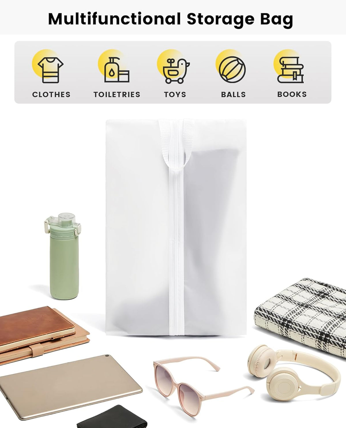 Shoe Bags for Travel - 2 Pack Extra Large Transparent Shoe Organizer with Handle Dustproof Shoe Bag Reusable Shoe Storage Bags for Men & Women