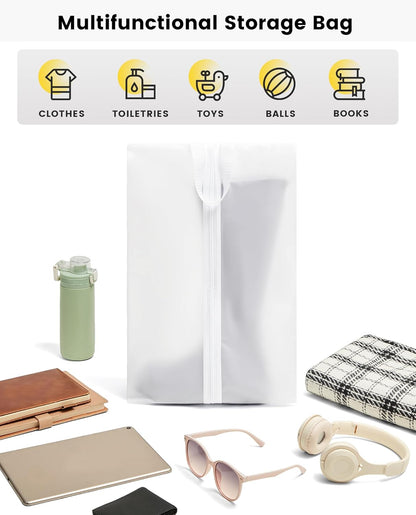 Shoe Bags for Travel - 2 Pack Extra Large Transparent Shoe Organizer with Handle Dustproof Shoe Bag Reusable Shoe Storage Bags for Men & Women
