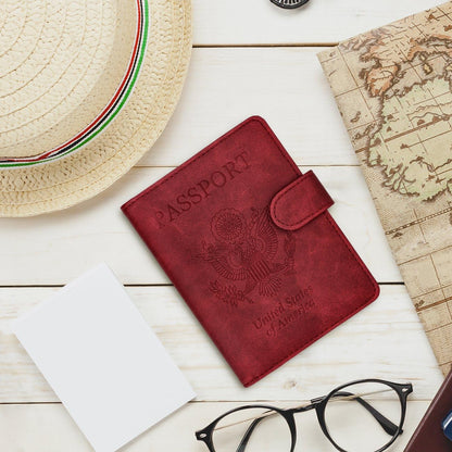Passport Holder Cover Case RFID Passport Travel Wallet, Red