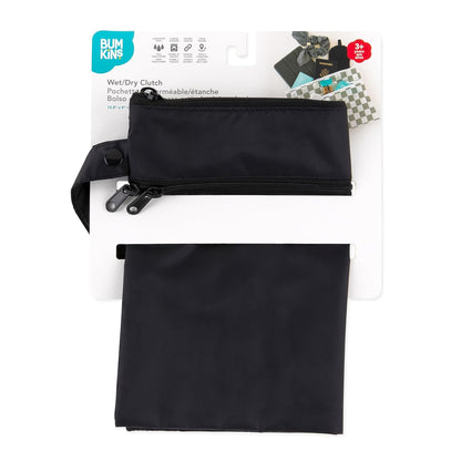 Waterproof Wet Bag for Baby, Travel, Swim Suit, Cloth Diapers, Pump Parts, Pool, Beach, Gym Clothes, Toiletry, Hook to Stroller, Daycare, Zip Reusable Wetdry Pack, 2-pk Palm Trees, Beige Check - Colors A