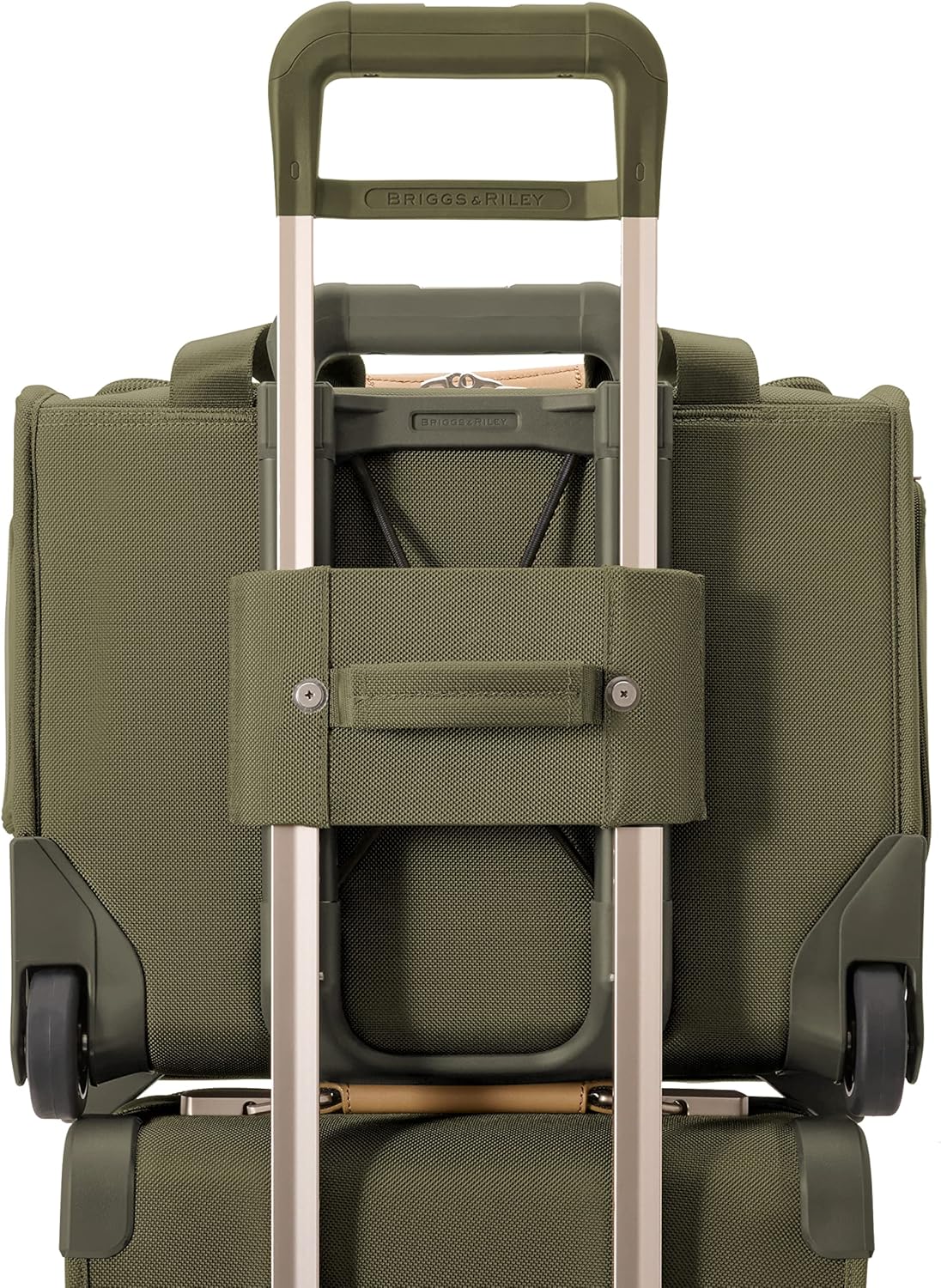 Briggs & Riley 2-Wheel Cabin Bag - Carry On Luggage for Travel, Suitcases with Wheels, Softside Rolling Bag for Men & Women, Interlocking Handle, Self-Repairing Zipper - Baseline Collection, Navy