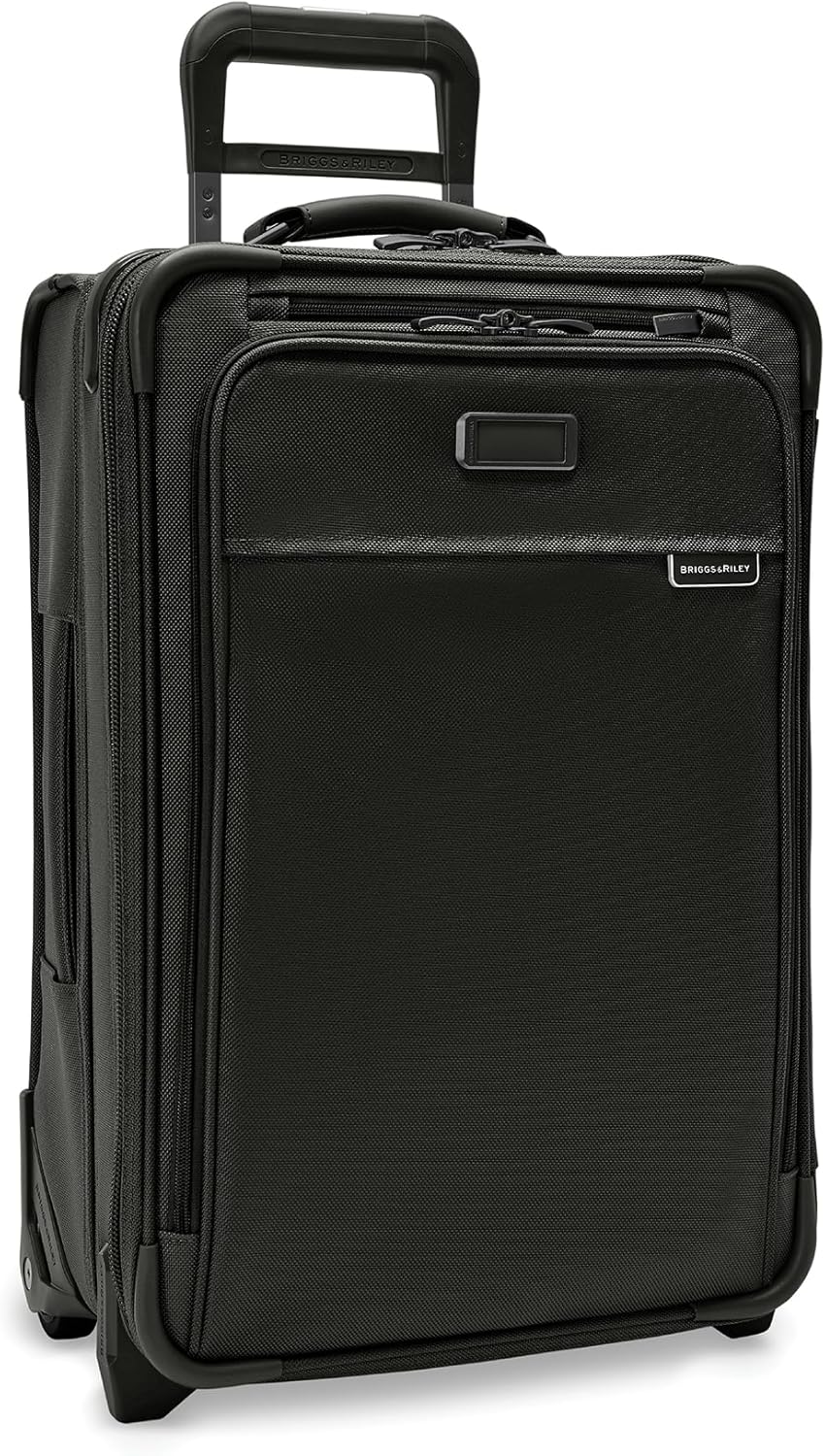 Briggs & Riley 2-Wheel Cabin Bag - Carry On Luggage for Travel, Suitcases with Wheels, Softside Rolling Bag for Men & Women, Interlocking Handle, Self-Repairing Zipper - Baseline Collection, Navy