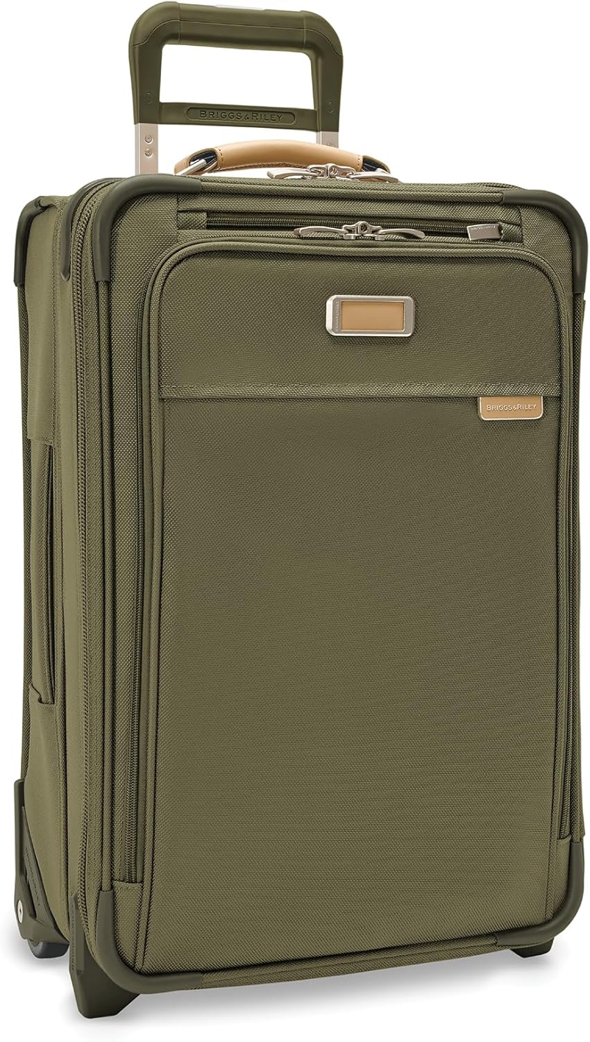 Briggs & Riley 2-Wheel Cabin Bag - Carry On Luggage for Travel, Suitcases with Wheels, Softside Rolling Bag for Men & Women, Interlocking Handle, Self-Repairing Zipper - Baseline Collection, Navy
